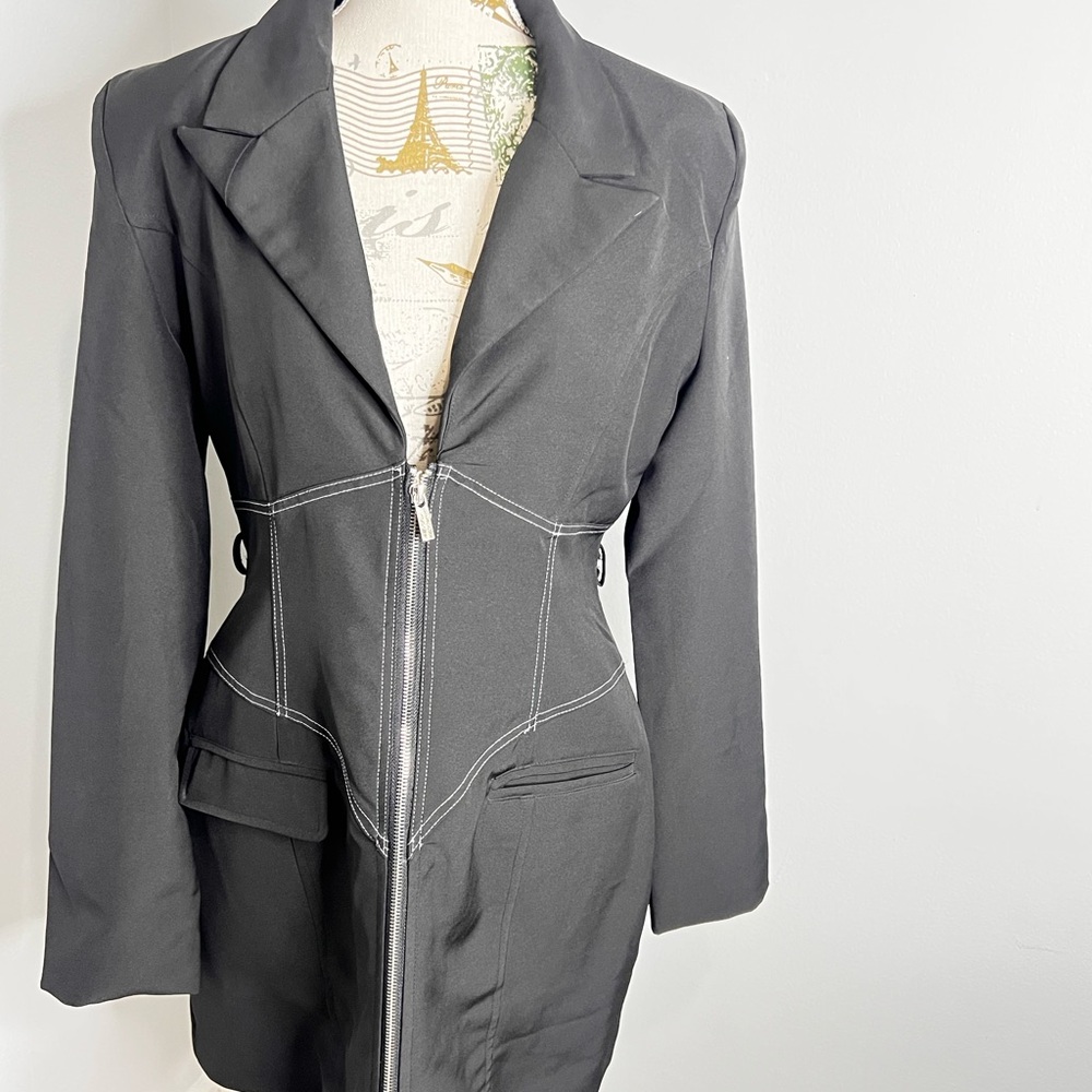 Women's Black Blazer Jacket Maniere De Voir